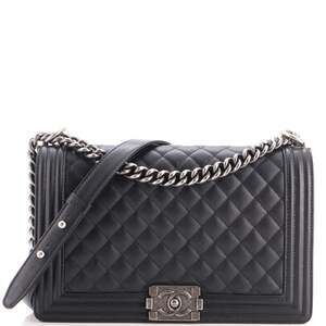 Chanel Boy Flap Bag Quilted Caviar #335645C48B